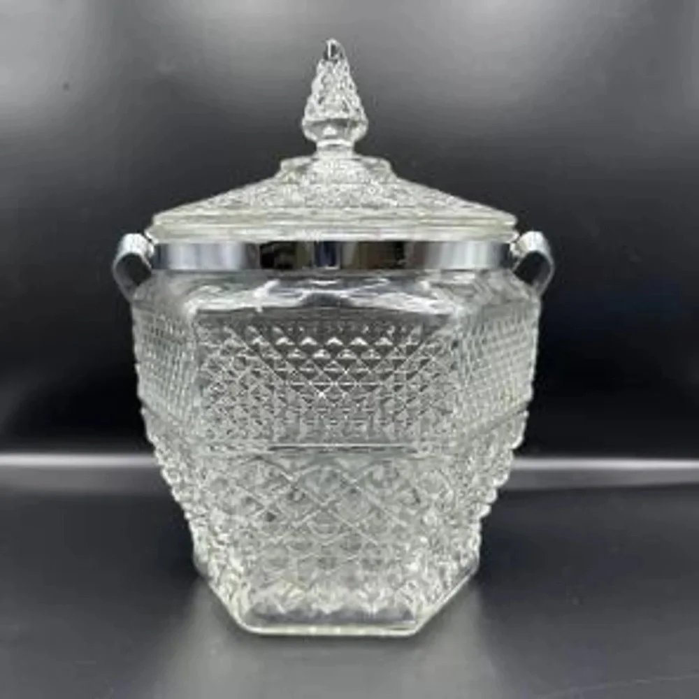 Anchor Hocking Clear Glass Lidded Jar, Ice Bucket, or Canister - Picture 4 of 5